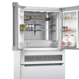 Bosch – 800 Series 20 Cu. Ft. 4-Door French Door Counter-Depth Smart Refrigerator with Beverage Cooler Drawer – Stainless steel